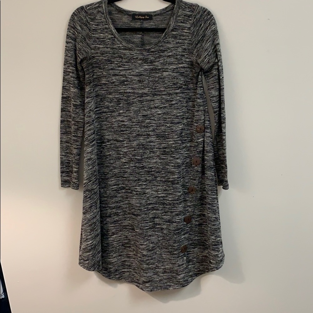 Long Sleeve Grey Dress